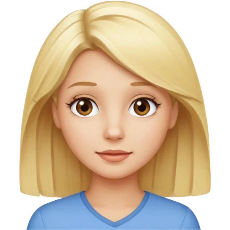 blonde womand, cute, from sector commercial emoji