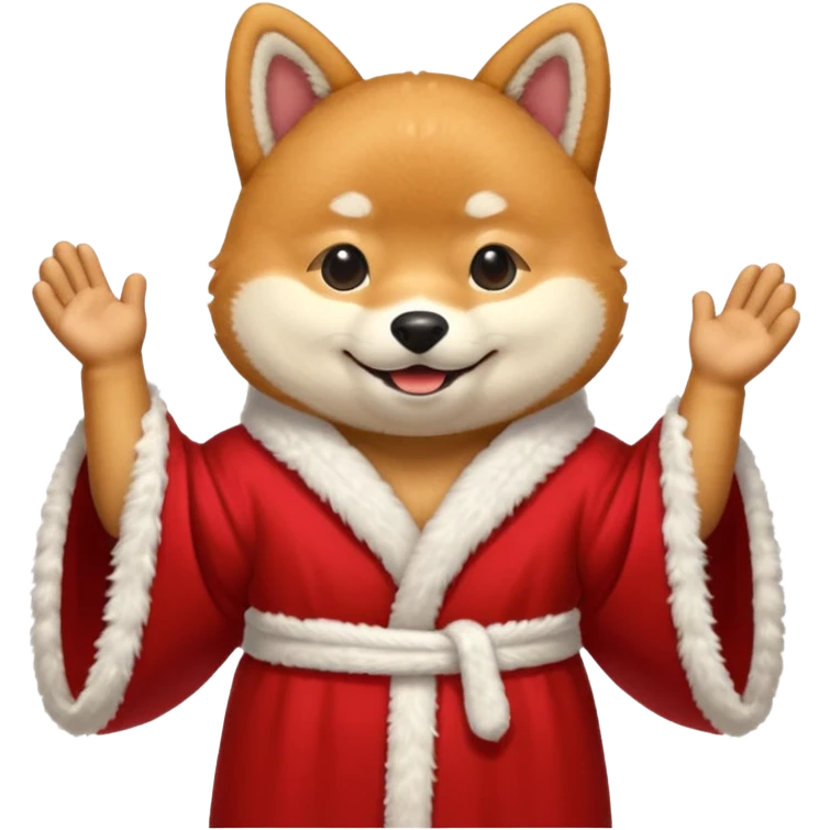 shiba inu wearing a red robe emoji