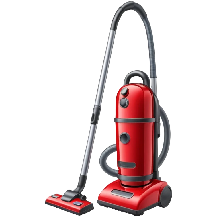 traditional upright red vacuum cleaner emoji