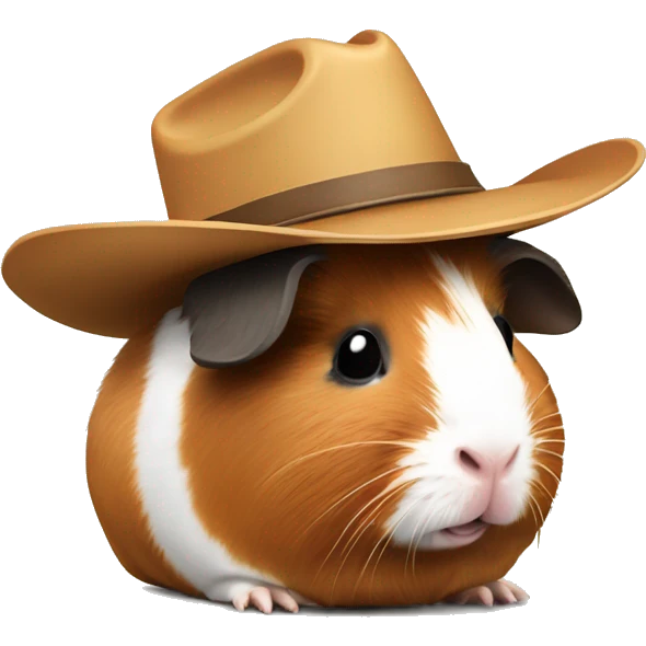 Guinea pig with a cowboy hat emoji