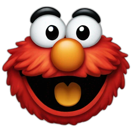 Elmo laughing emoji
