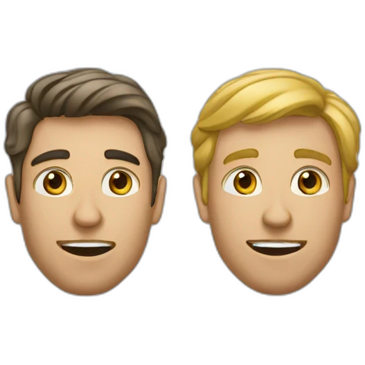Deux gens qui se font l'amoir emoji