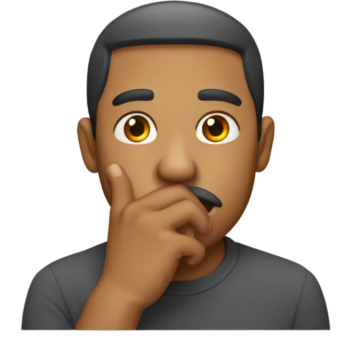 the guy put his hand over his mouth emoji