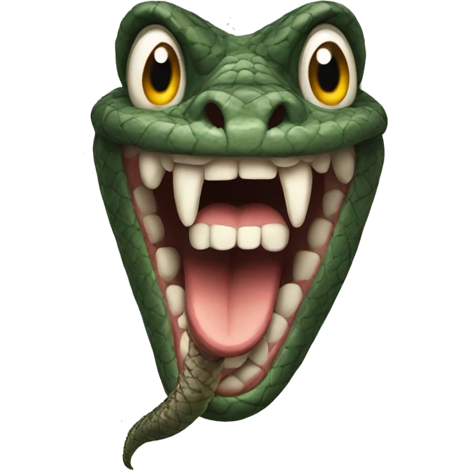 Mad snake emoji