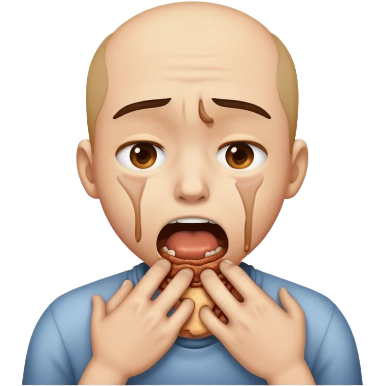 Person chocking themselves emoji