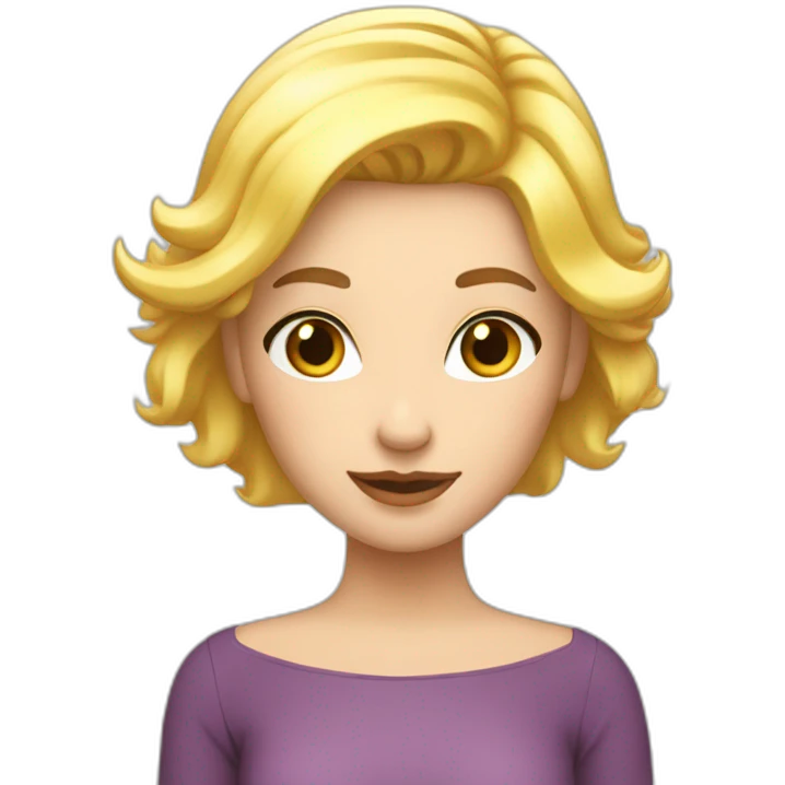 Femme blonde avec feu derrière elle emoji