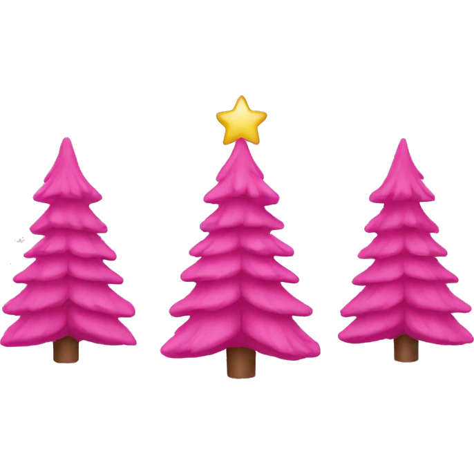Christmas tree in pink emoji