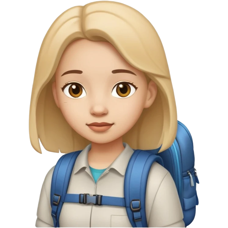 girl with backpack emoji