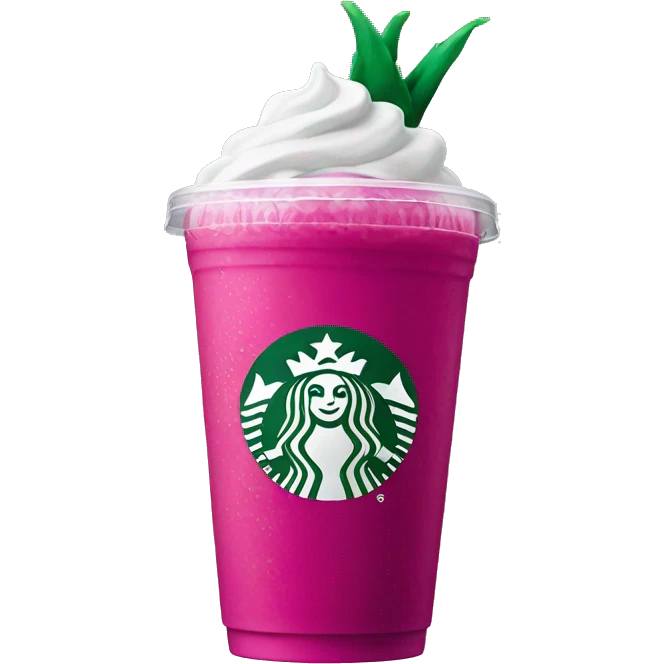 Starbucks dragonfruit drink emoji