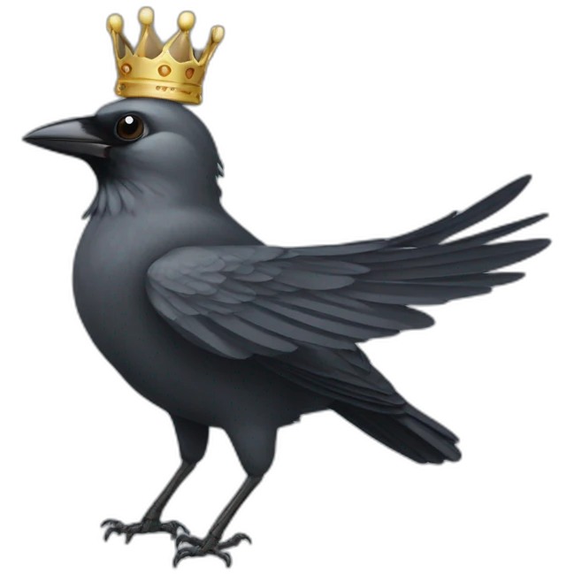 jackdaw wings with crown emoji