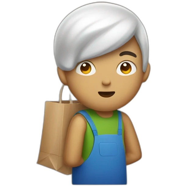 Súper man haciendo instacart emoji
