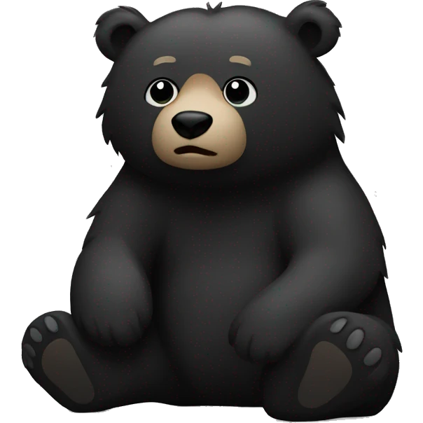 Bear emoji but in black  emoji