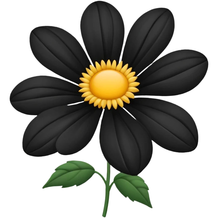 Black flower emoji emoji