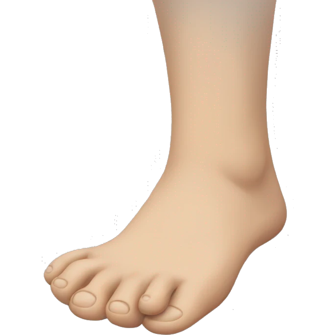 a person touching their feet emoji