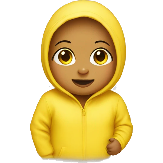 yellow baby in long sleeve bodysuit emoji