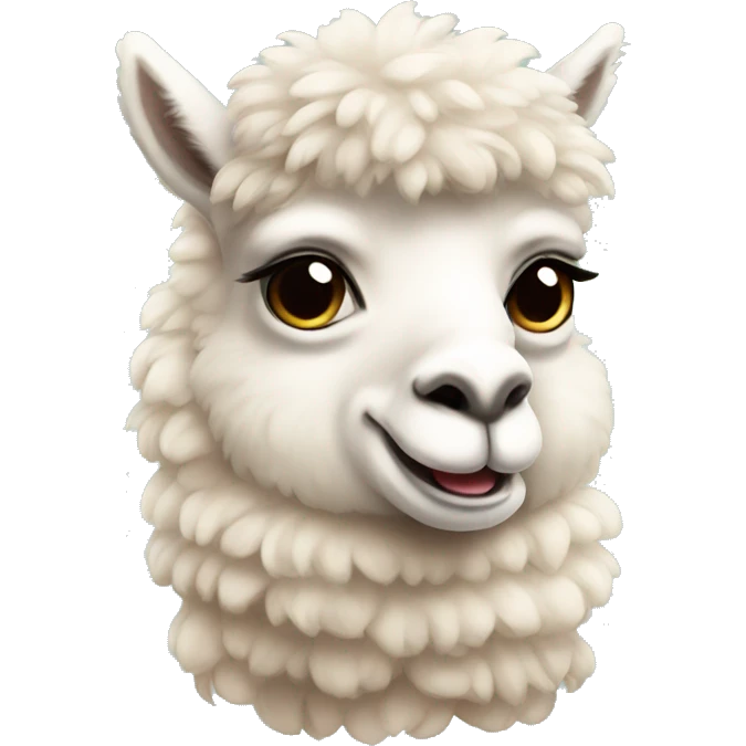 Cute alpaca emoji