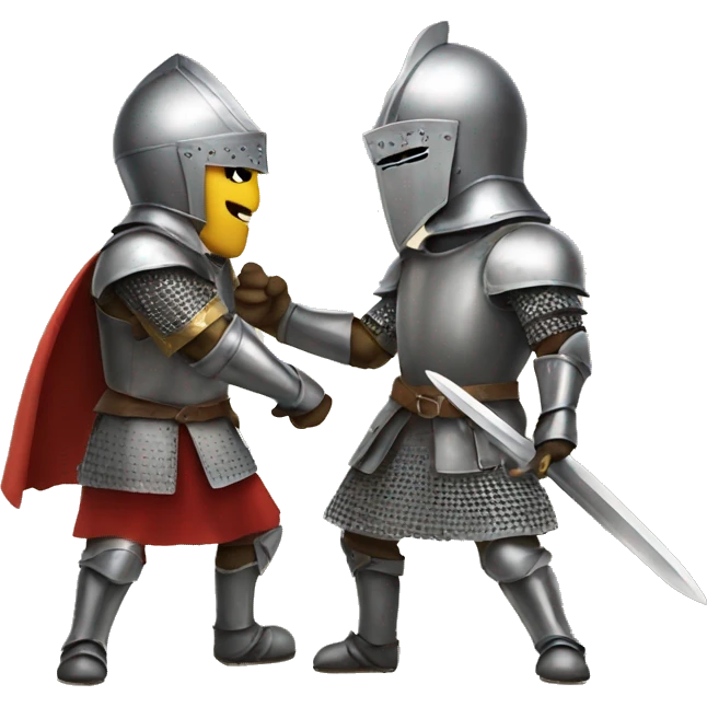 Two knights fighting emoji