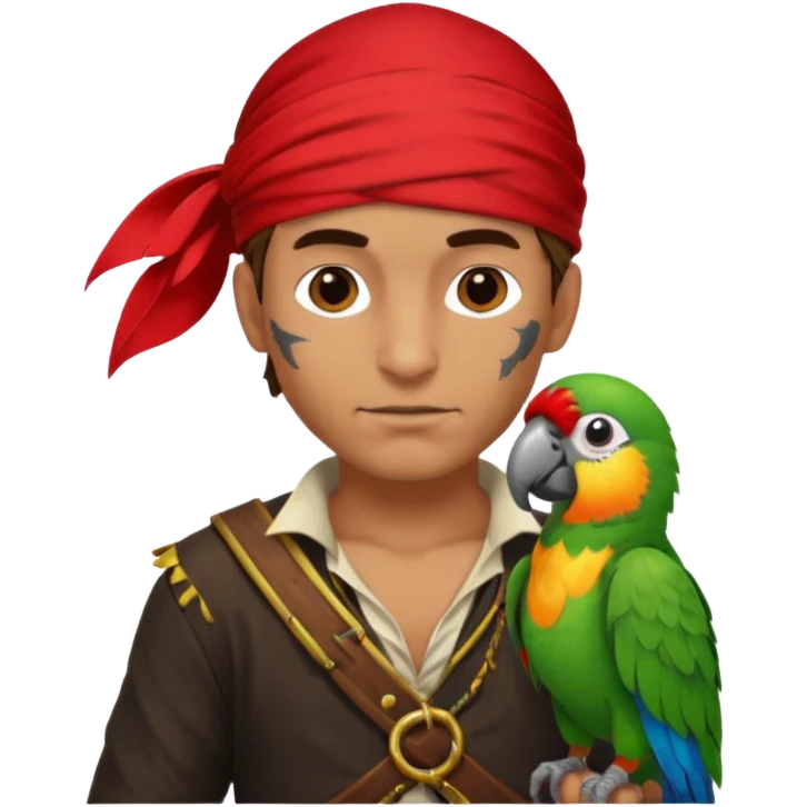 pirate and parrot emoji