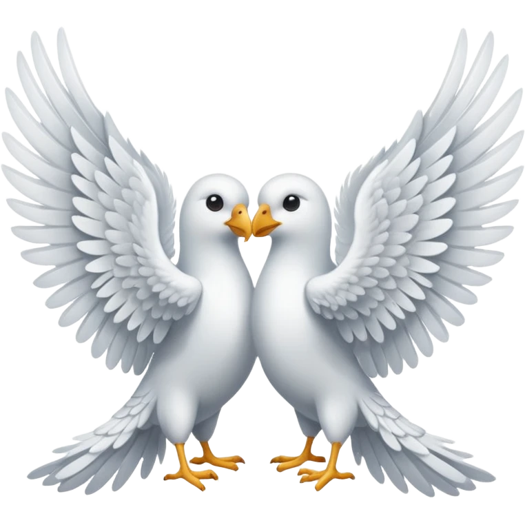 Two white wings together emoji