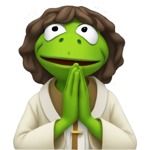 Praying kermit emoji