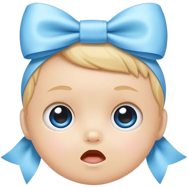 baby blue bow emoji