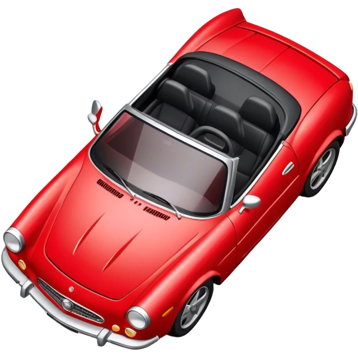 red car top down emoji