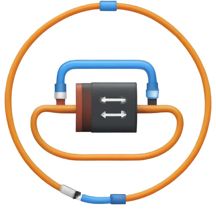 law of ohm: ring of( cable positive battery  resistor cable negative battery) emoji