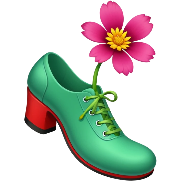 Shoe stepping on a flower emoji