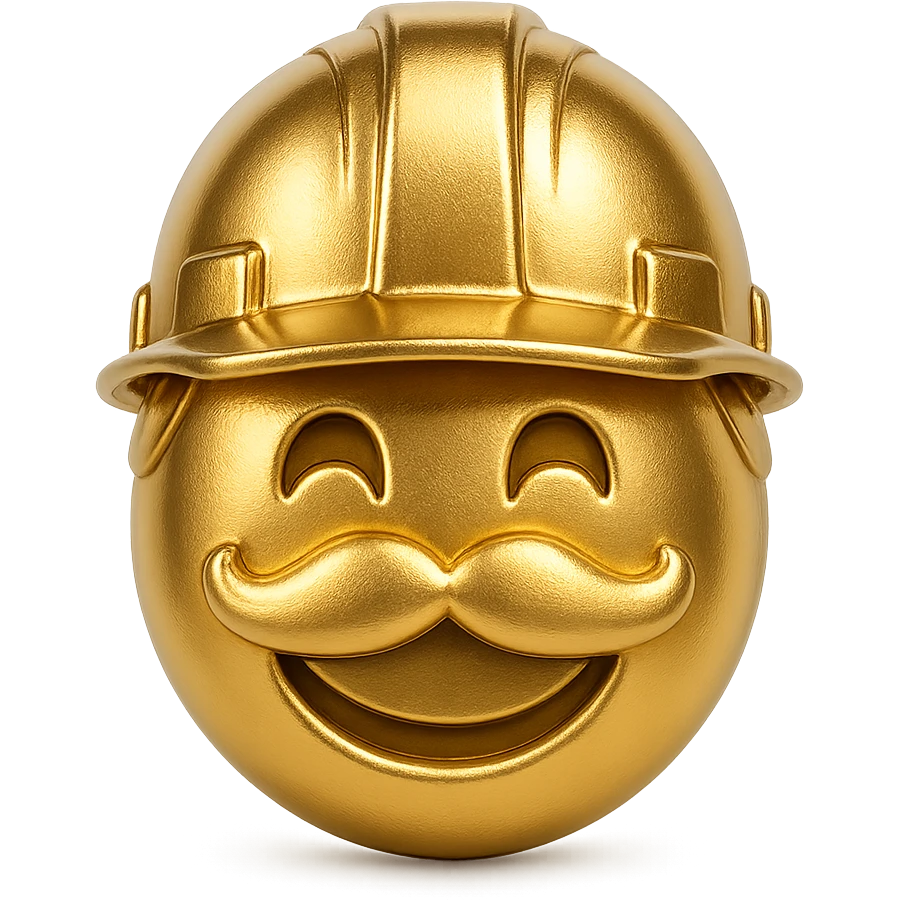 Create a realistic emoji character named Master Hunt. Helmet, The background should be transparent , for positive work culture. emoji
