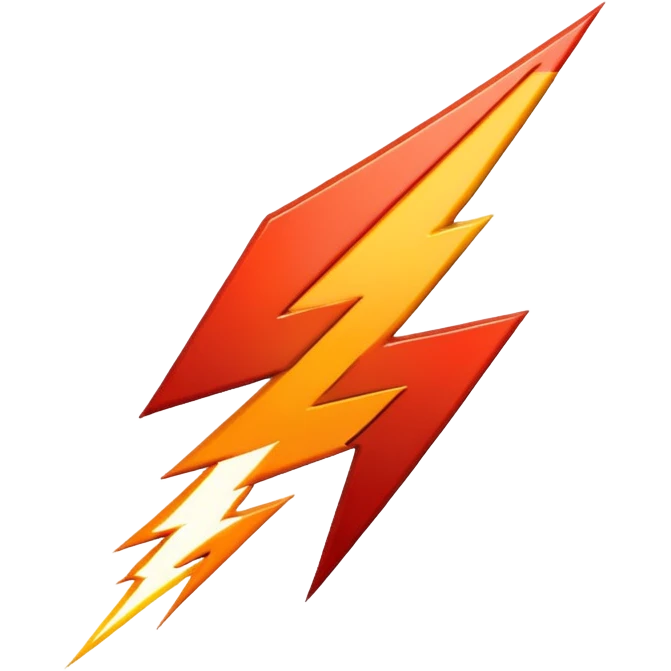 chrome orange red lightning  emoji