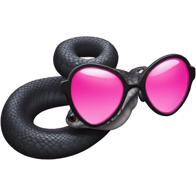 black ratler with pink heart sunglasses emoji