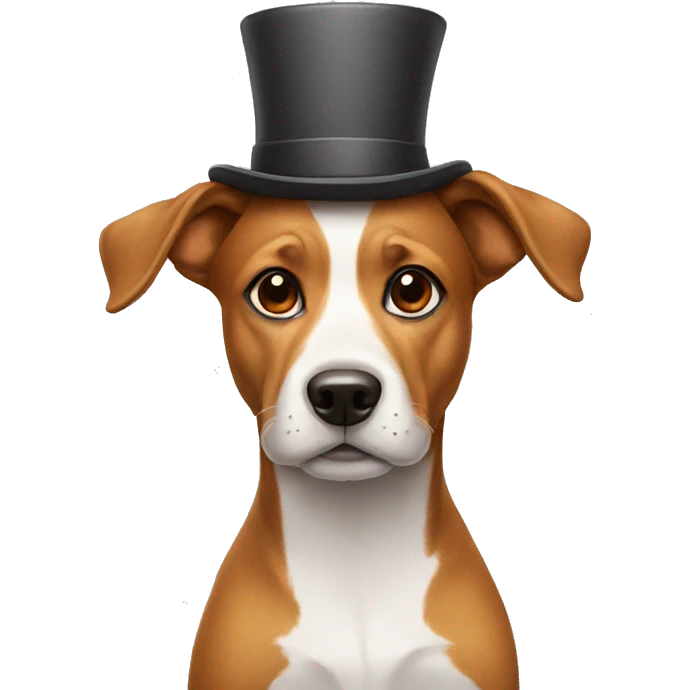 a dog with a hat on his head emoji