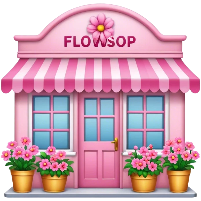 pink flower shop emoji