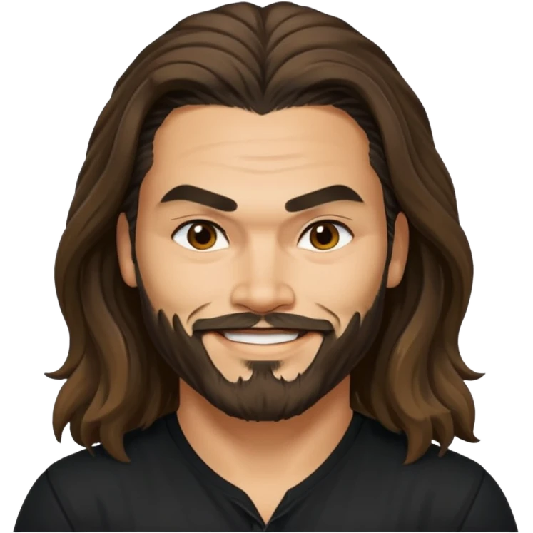 Blue eyes Jason mamoa longer hair smiling black shirt tan emoji