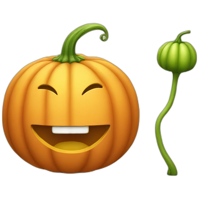 fat-pumpkin-with-long-stem-and-funny-face emoji