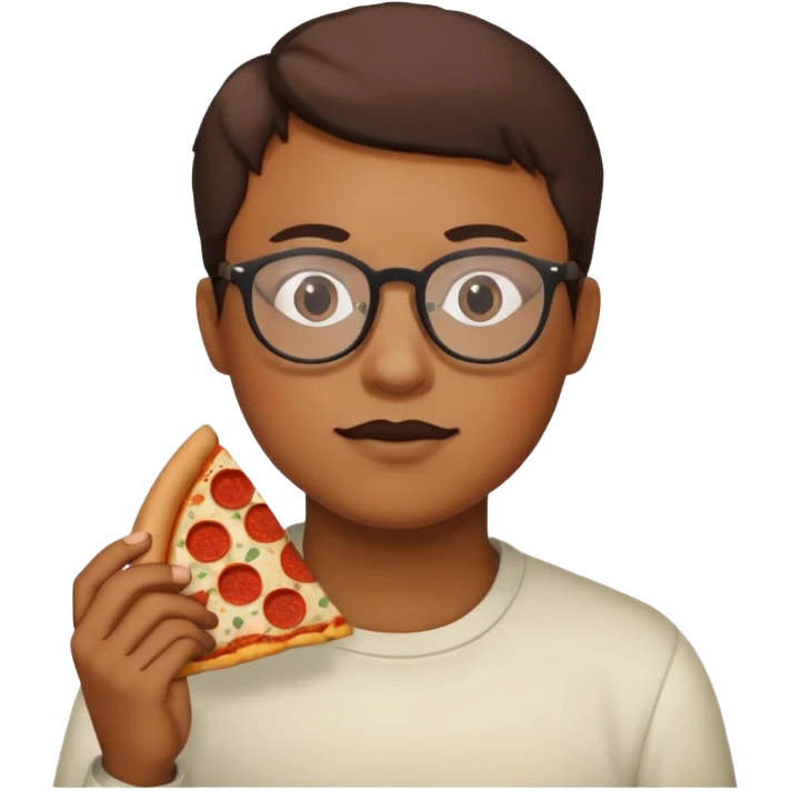 pizza take-out with glassess  emoji