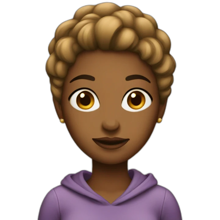urban woman spelling emoji