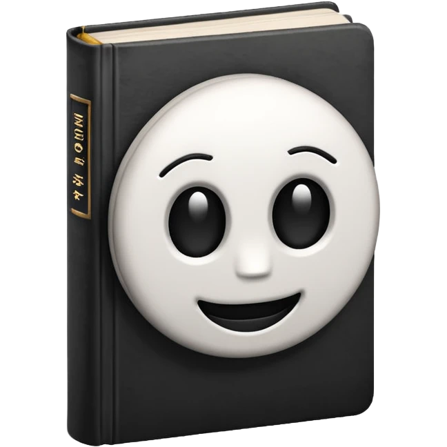 A cute 3D emoji of 1984 book emoji