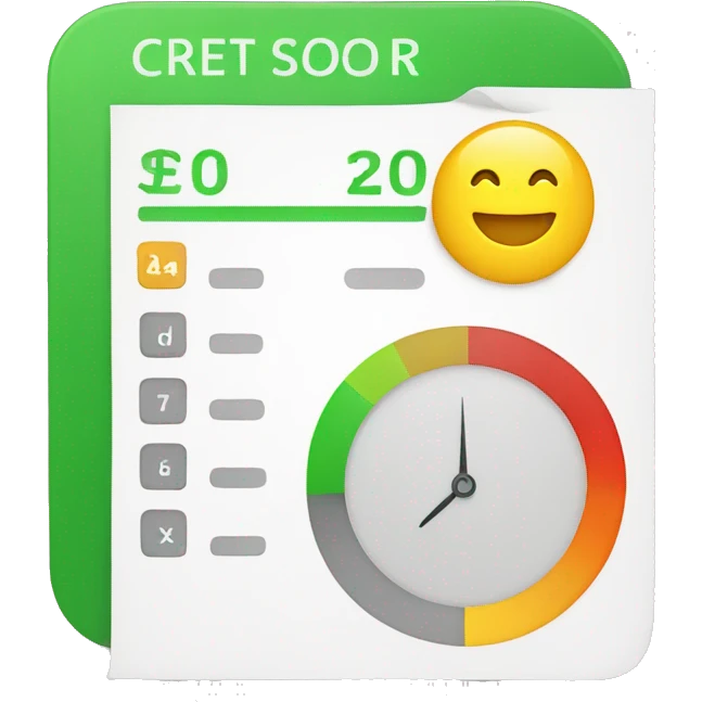 credit score grafic emoji