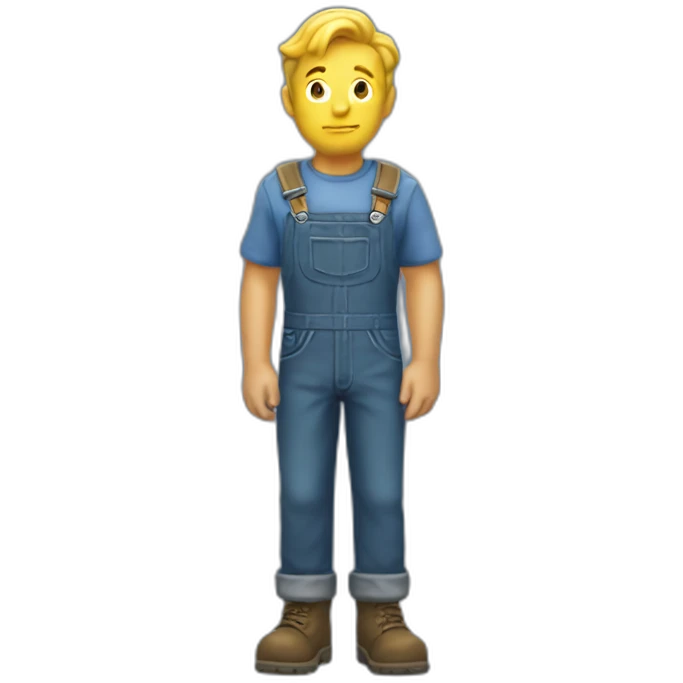 Vault boy in dungarees emoji