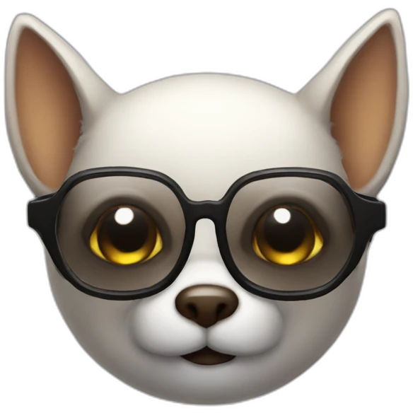 a bat with glasses emoji