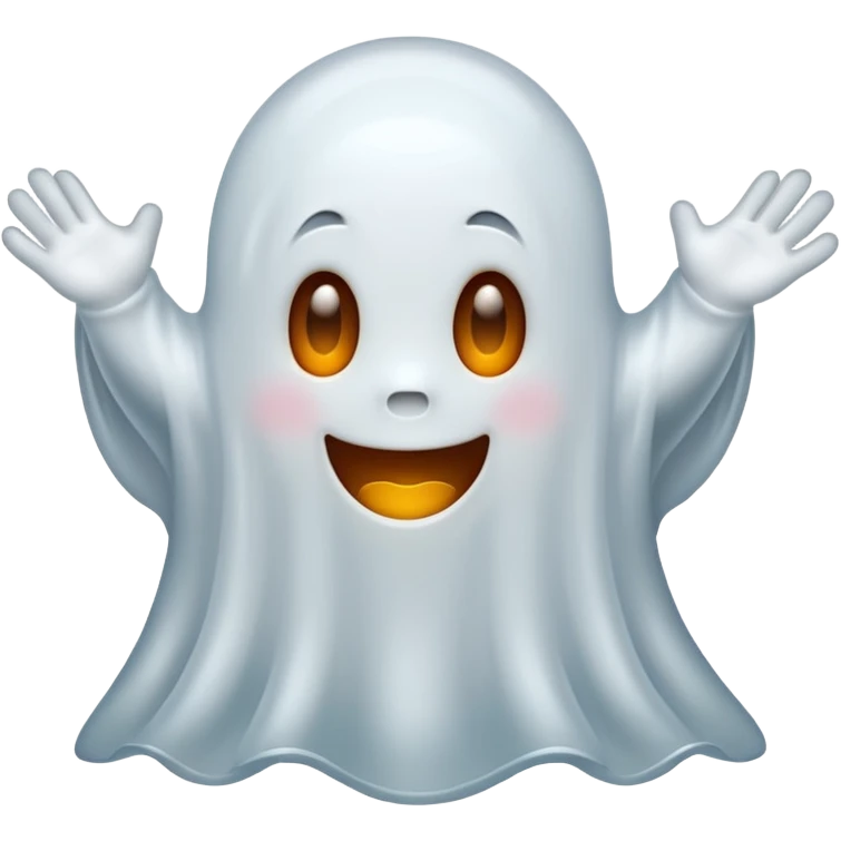 floating cute ghost emoji