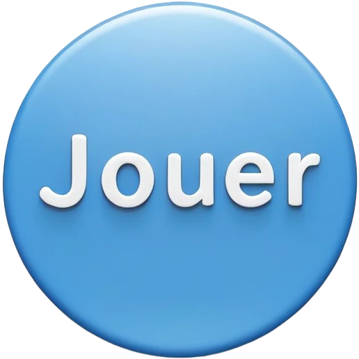 Circled button with the word "Jouer" on it emoji