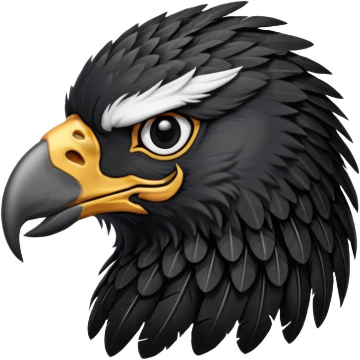 Black eagle head straight towards me emoji