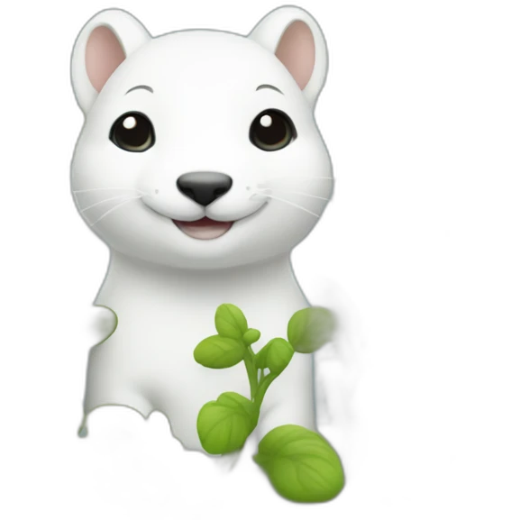happy gardener white ermine emoji