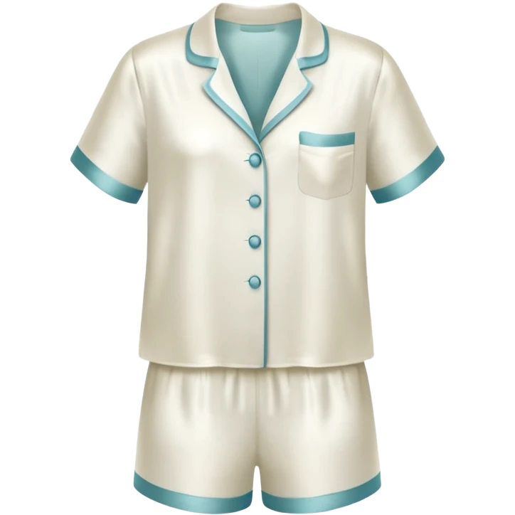 realistic white silk pajama set  emoji