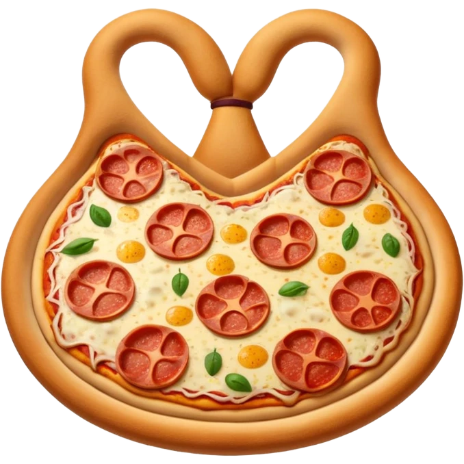 pizza in the shape of a brassiere  emoji