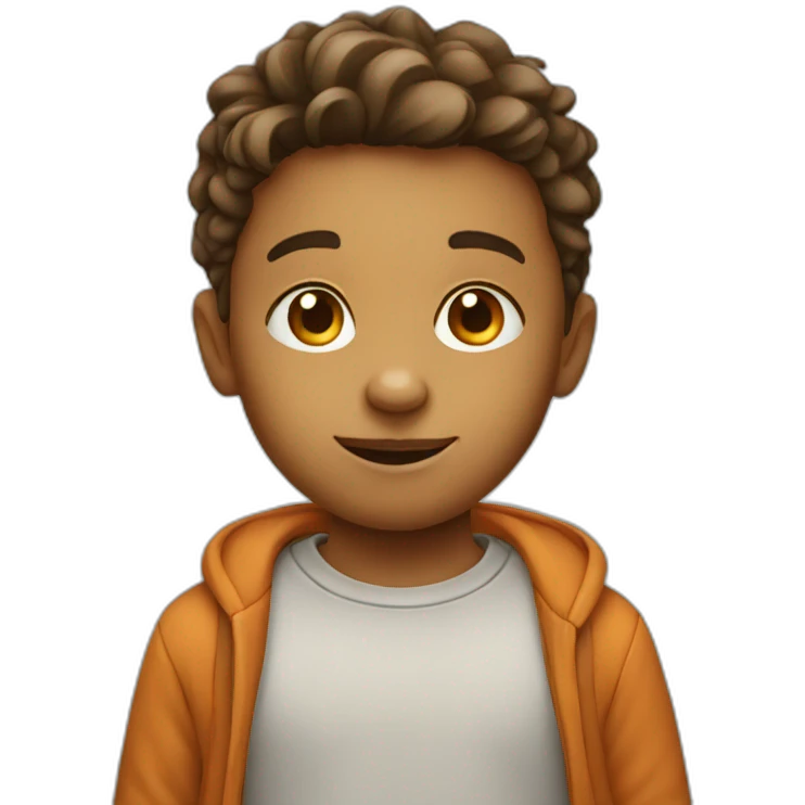 Cartoon kid emoji