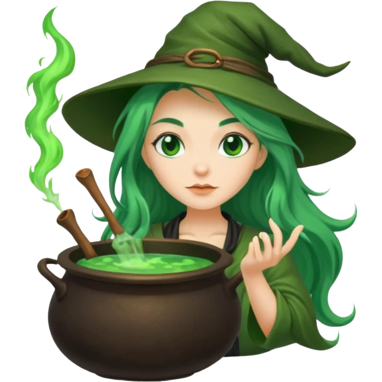 green witch cooking potion emoji