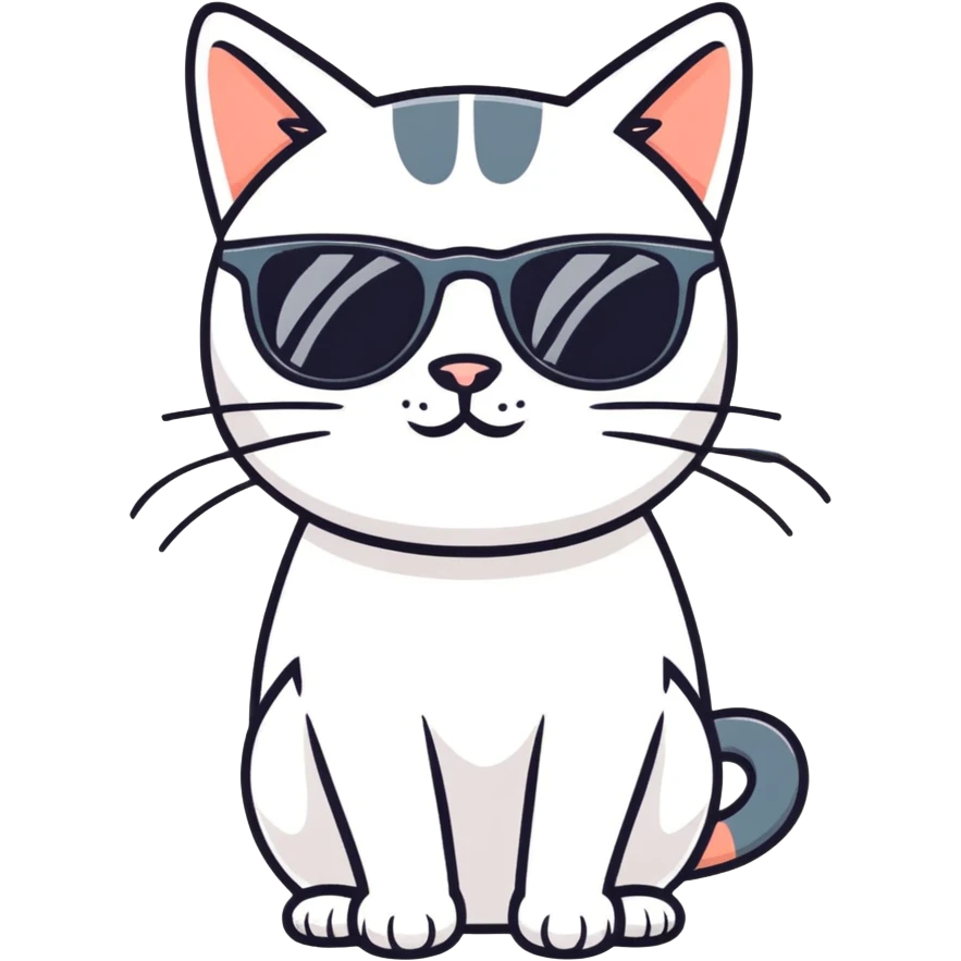 Cat with sunglasses emoji